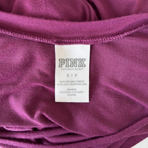 Victoria's Secret PINK Size Small Long Sleeve Top Oversized Strappy Back Yoga - Picture 2 of 8